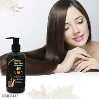 Herbal 3 in 1 Hair Dye Instant Black Hair Shampoo for Women  Men 100% Coverage Shampoo 300ml-thumb3
