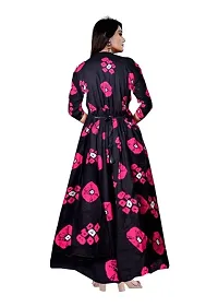 Women Printed Rayon Long Anarkali Kurti-thumb1