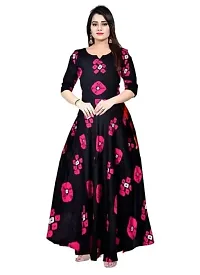 Women Printed Rayon Long Anarkali Kurti-thumb2