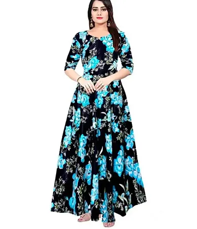 Women Rayon Printed Anarkali Kurta