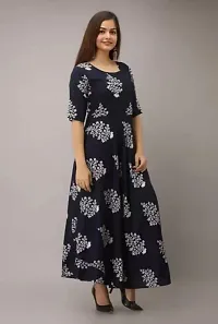 Women Printed Rayon Long Anarkali Kurti-thumb2