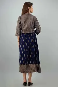 Women Printed Rayon Long Anarkali Kurta-thumb2