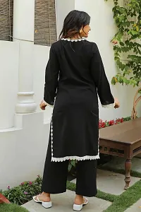 Black Pretty Kurta With Bottomwear for Girls  Women-thumb3