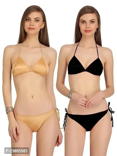 Trendy Cotton Two Piece Bikini Set For Women Pack Of 2