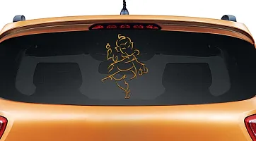 WallDesign Auto Graphics Jai Ganesha Copper Colour Reflective Stickers-thumb1