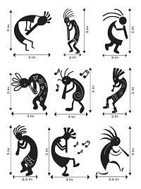 WallDesign Vinyl Ancient Tribal People Switchboard Sticker (Black) - Set of 9-thumb1