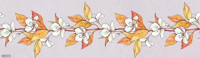 WallDesign Lily Flowers & Leaves Decorative Wall Border - 5.25 inch Width by 20 ft Length