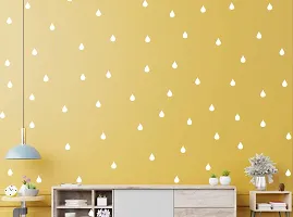 WallDesign Vinyl Rain Drops Pattern Wall Stickers (White, 3 In) - Set of 84-thumb2