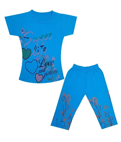 Vikurajas girlsandboys T-shirtand3/4set for 12 months kids