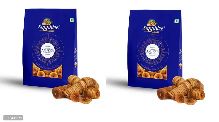 SAPPHIRE Premium Dried Anjeer/Figs - Pack of 2 (250gm X 2)
