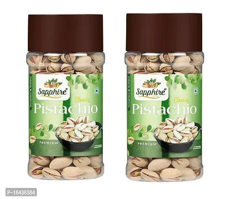 SAPPHIRE Roasted and Salted Pistachio/Pista - Pack of 2 (200gm X 2)