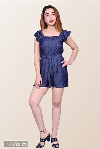 Buy Style Quotient Women Blue Denim Cotton Basic Jumpsuit  (AW21SQANIKA_ICB-M) at Amazon.in