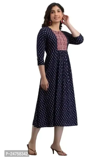 Manohar Fashion Rayon Printed Anarkali Kurti-thumb0