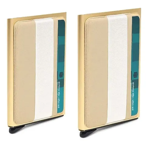 Designer Solid Card Holder For Men Pack Of 2