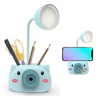 Teddy Bear Shape Rechargeable LED Desk Reading Lamp with Pen Holder-thumb1