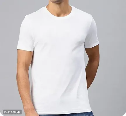 Classic Cotton Solid Tshirt for Mens-thumb0