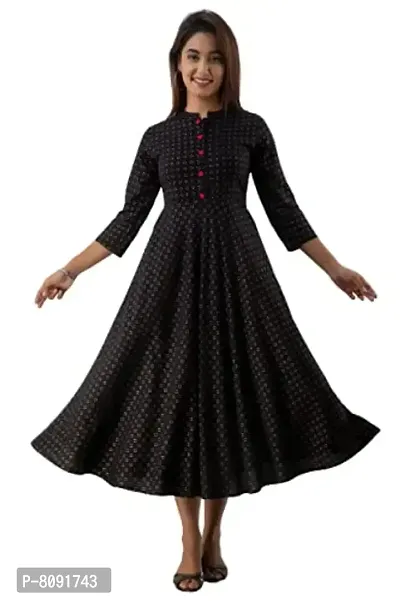 Pious LIBAS Rayon Printed Anarkali Kurta for Womens/Anarkali Kurta for Women Anarkali Kurtas