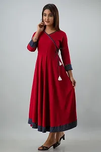 Pious LIBAS Rayon Angrakha Kurta/Kurta for Women/Kurtas  Kurtis/Women Kurta-thumb1