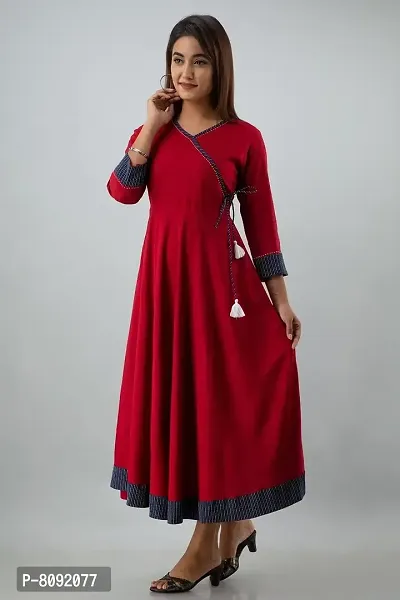 Pious LIBAS Rayon Angrakha Kurta/Kurta for Women/Kurtas  Kurtis/Women Kurta-thumb2