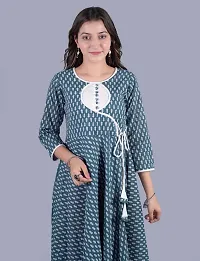 Pious LIBAS Cotton Printed Angrakha Anarkali Kurta/Anarkali Kurta for Women/Anarkali Kurti/Anarkali Kurta for Women-thumb4