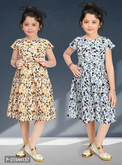 Stylish Pure Rayon Cotton Fabric Baby Frock  Dresses BUY 1 GET 1 FREE