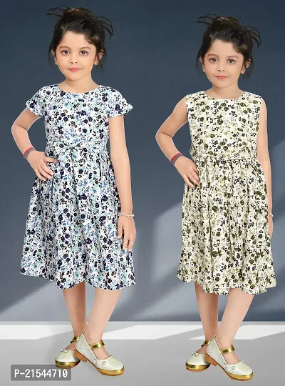 Stylish Pure Rayon Cotton Fabric Baby Frock  Dresses BUY 1 GET 1 FREE