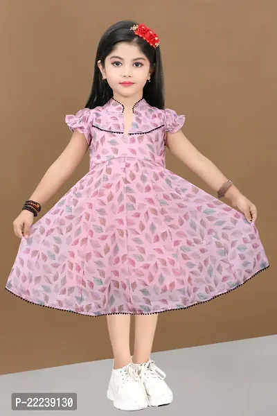 Classic Printed Dresses for Kids Girls-thumb0
