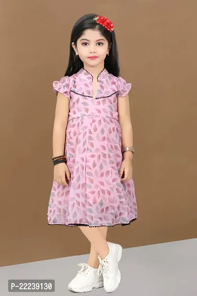 Classic Printed Dresses for Kids Girls-thumb4
