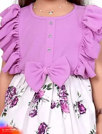 Baby Girl Knee Length Frock Princess Dresses Kid's Rayon Birthday Party Dress-thumb1
