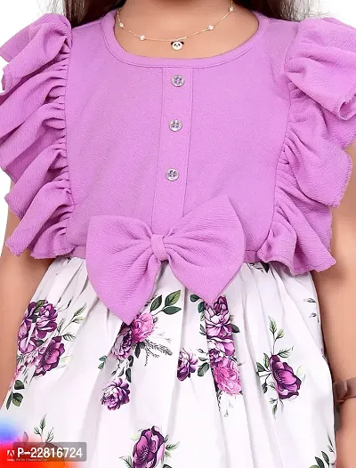 Baby Girl Knee Length Frock Princess Dresses Kid's Rayon Birthday Party Dress-thumb2