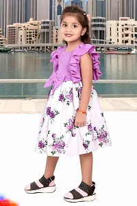 Baby Girl Knee Length Frock Princess Dresses Kid's Rayon Birthday Party Dress-thumb3