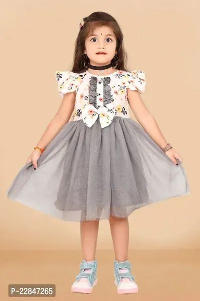 Classic Cotton Printed Dresses for Kids Girls-thumb0