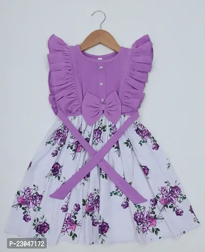 Classic Printed Dress for Kids Girls-thumb4