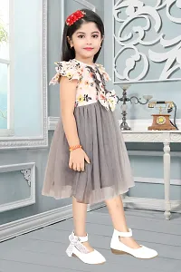 Classic Cotton Blend Printed Dress for Kids Girl-thumb1