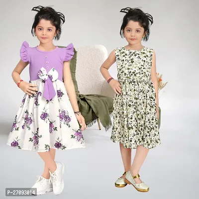 Girls Party Wear Frocks Pack Of 2-thumb0