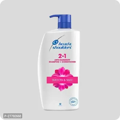 HEAD  SHOULDERS Smooth and Silky 2-in-1 Anti-Dandruff Shampoo + Conditioner for Softer Hair  (1 L)