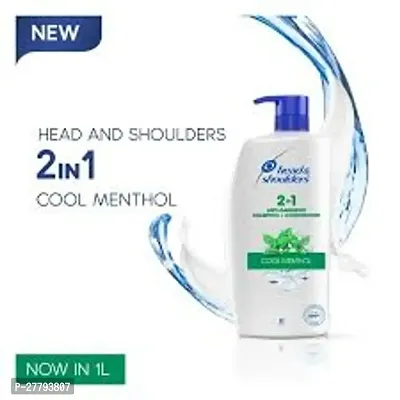 HEAD  SHOULDERS Cool Menthol 2-in-1 Anti-Dandruff Shampoo + Conditioner for Women  Men  (1 L)