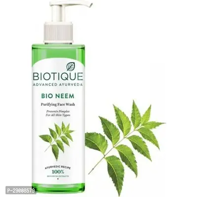 BIOTIQUE Fresh Neem Pimple Control Prevents Pimples|All Skin Types| Men  Women Face Wash  (200 ml)-thumb0