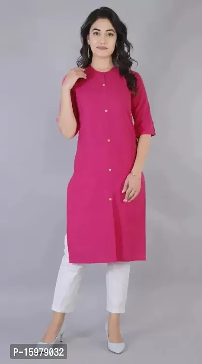 Beautiful A-Line Pink Printed Cotton Kurta