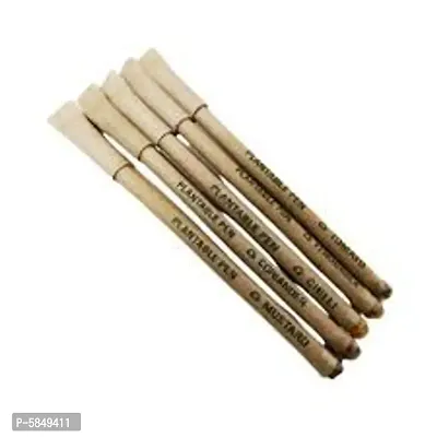 Plantable seed recycle cardboard paper pens (pack of 5)-thumb3