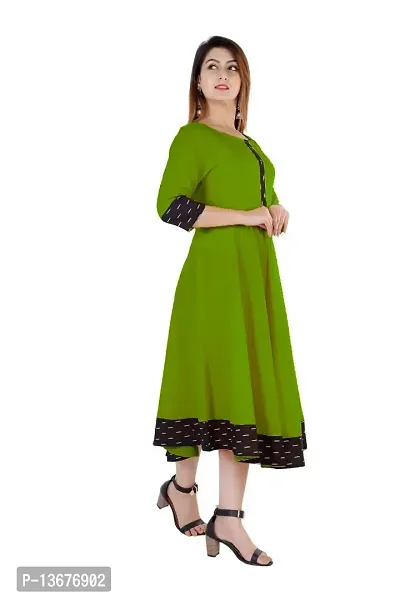 Rangmat Women's Cotton Blend Traditional and Very Beautiful Kurta. (XXL, Mehendi)-thumb3