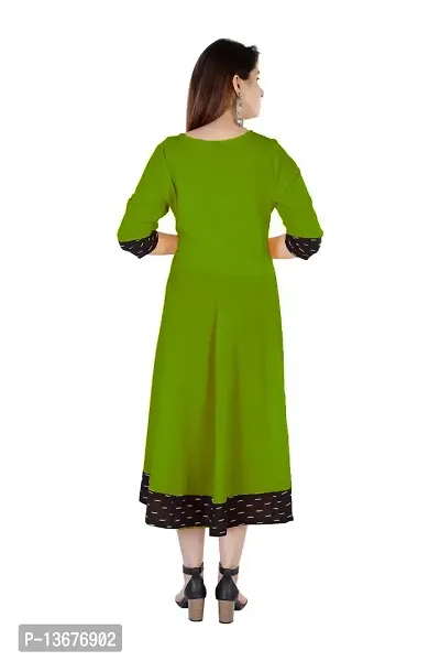 Rangmat Women's Cotton Blend Traditional and Very Beautiful Kurta. (XXL, Mehendi)-thumb2