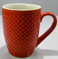 KITTENS 300 ml Large Coffee Mugs in Red Checkered Pattern - Set of 2.-thumb2