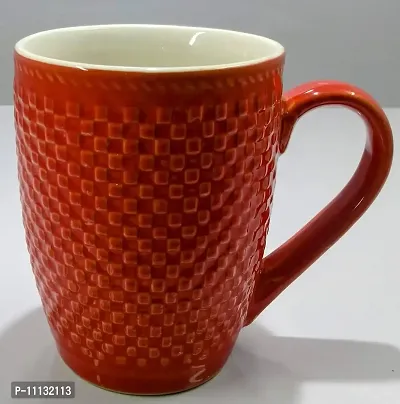 KITTENS 300 ml Large Coffee Mugs in Red Checkered Pattern - Set of 2.-thumb3