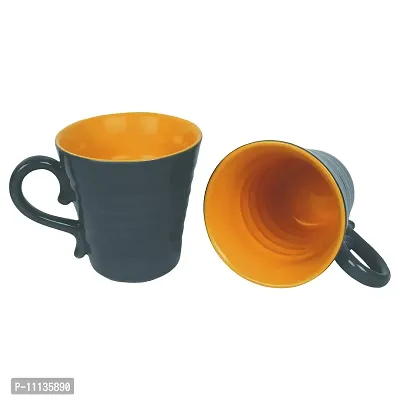 KITTENS Large Blooming Coffee Mugs, 300 ml, Grey and Yellow, Set of 2-thumb4