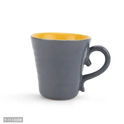 KITTENS Large Blooming Coffee Mugs, 300 ml, Grey and Yellow, Set of 2-thumb3