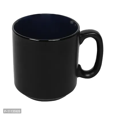 KITTENS Black Matt Finish with Inside Dark Blue Coffee Mugs - Set of 2-thumb3