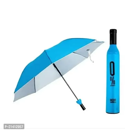 Bottle Umbrella Travel Fashion Folding For Men And Women Colour - Sky Blue-thumb0