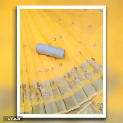 Beautiful Chanderi Cotton Saree with Blouse piece-thumb0