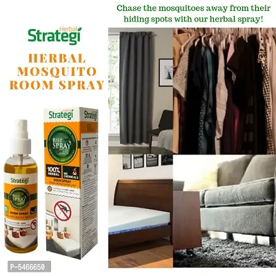 Herbal Strategi andndash; Just Spray Herbal Mosquito Spray | Room Spray | Completely Herbal | Mosquito Repellent Spray | Made with Citronella, Lemongrass, Cedarwood and Neem - Combo pack of 2 - 200  ml